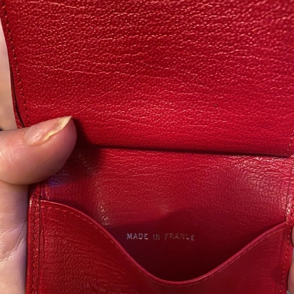 ***SOLD*** Authentic Chanel Classic Small Red Leather Wallet. - Picture 7 of 10